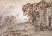Claude Lorrain Landscape with Abraham Expelling Hagar and Ishmael (mk17) Sweden oil painting artist